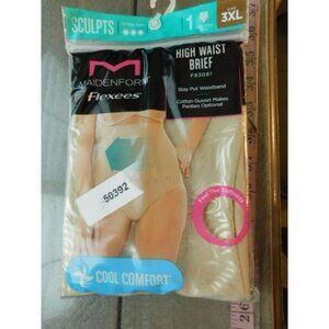 Maidenform Size 3XL Flexees Sculpts High Waist Brief Plus Size Ultra Firm NWT